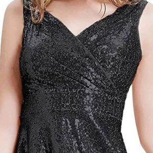 Black Sequin Dress Large